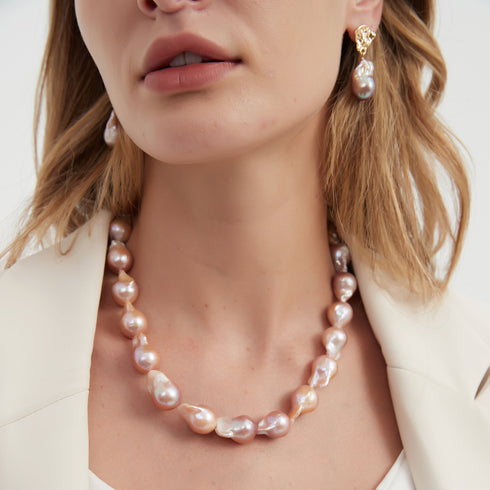 Purple Baroque Freshwater Pearl Necklace - Necklaces made with hand-selected pearls from House of Pearls