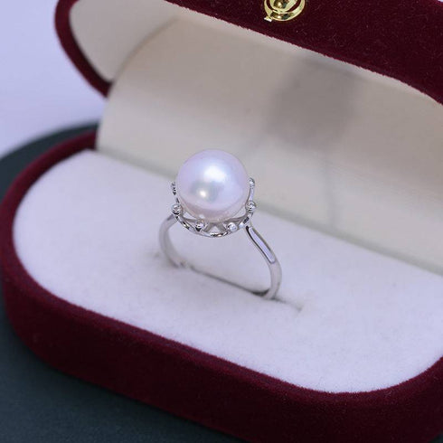 10-11mm Freshwater Pearl Cubic Zirconia Ring - House Of Pearls