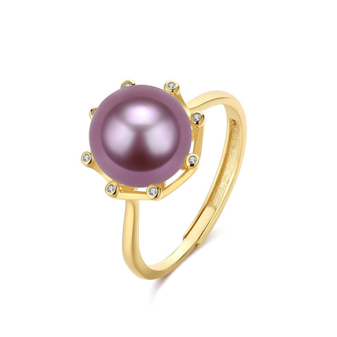 10-11mm Freshwater Pearl Cubic Zirconia Ring - House Of Pearls