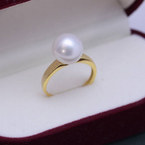 10-11mm Freshwater Pearl Frosted Ring - House Of Pearls