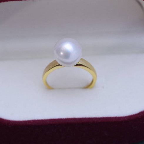 10-11mm Freshwater Pearl Frosted Ring - House Of Pearls