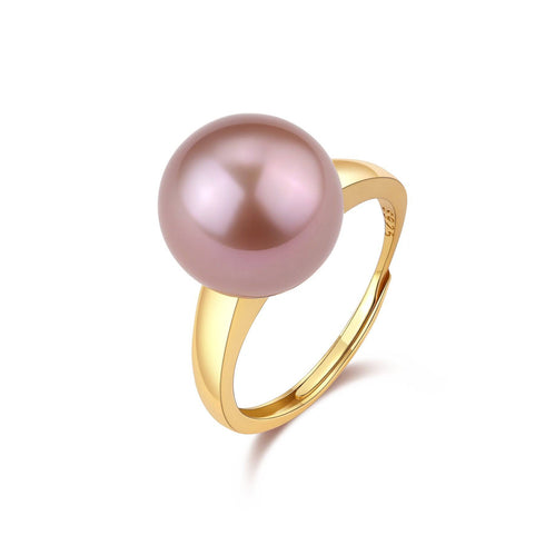 12-13mm Freshwater Pearl & Modern Simple Ring - House Of Pearls