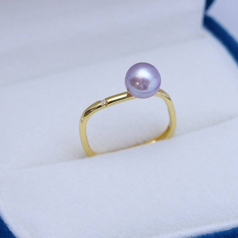 7-8mm Freshwater Pearl & Square Ring - House Of Pearls