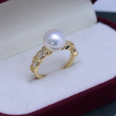 9-10mm Freshwater Pearl & Amanda Ring - House Of Pearls