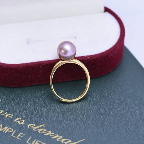 9-10mm Purple Freshwater Pearl & Modern Ring - House Of Pearls