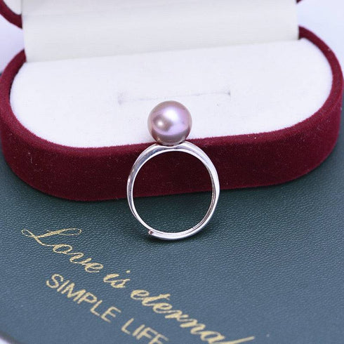 9-10mm Purple Freshwater Pearl & Modern Ring - House Of Pearls
