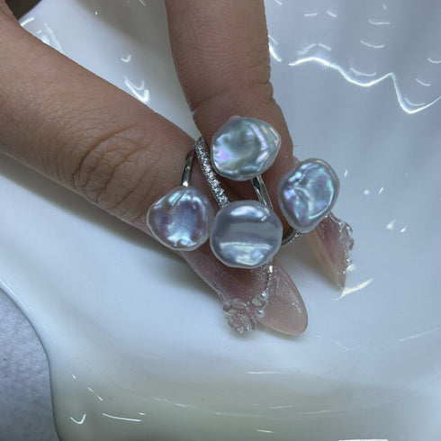 Keshi Pearl Foral Ring - Rings made with hand-selected pearls from House of Pearls
