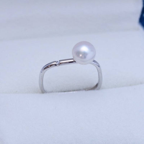 7-8mm Freshwater Pearl & Square Ring - House Of Pearls