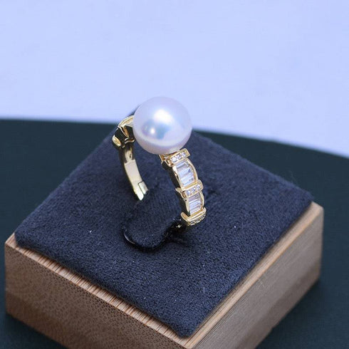 9-10mm Freshwater Pearl & Amanda Ring - House Of Pearls