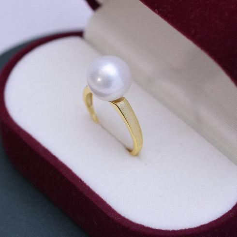 10-11mm Freshwater Pearl Frosted Ring - House Of Pearls