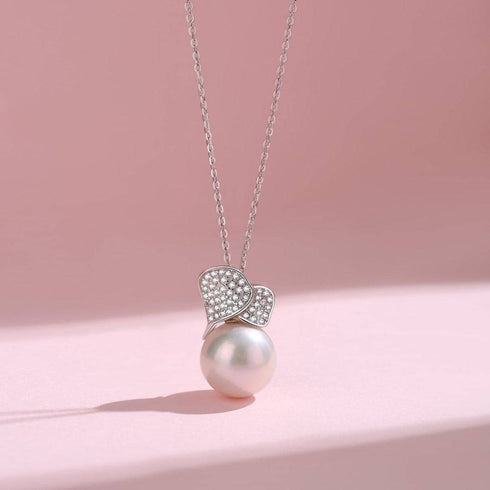10-11mm Freshwater Pearl & Buds of May Necklace and Earrings ( Purchase Individually) - House Of Pearls