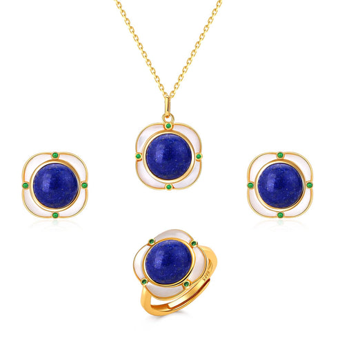 Blue Lapis Lazuli Square Mother of Pearls Collection(Purchase Individually) - House Of Pearls