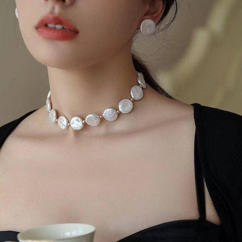 Coin Pearl Necklace Bracelet and Earrings (Purchase Individually) - House Of Pearls