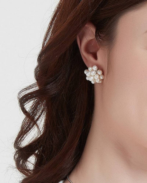 Floral Oval Pearl Set Necklace and Earrings (Purchase Individually) - House Of Pearls