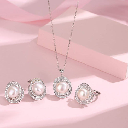 Freshwater Pearl &Tamsin Necklace Earrings Ring Set( Purchase Indivudually) - House Of Pearls