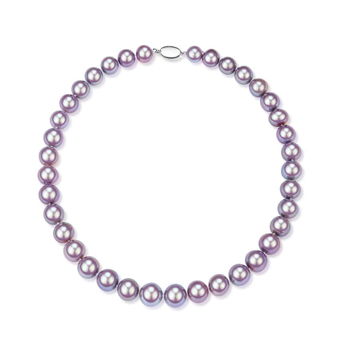 Purple 10-12mm Edison Pearl Necklace and Bracelet Set - House Of Pearls