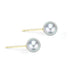 4-5mm Silver Blue Akoya Pearl Stud Earrings 18K Gold - Earrings made with hand-selected pearls from House of Pearls