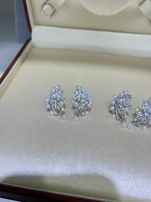 Sparkling Lucky Pearl Stud Earrings - Earrings made with hand-selected pearls from House of Pearls