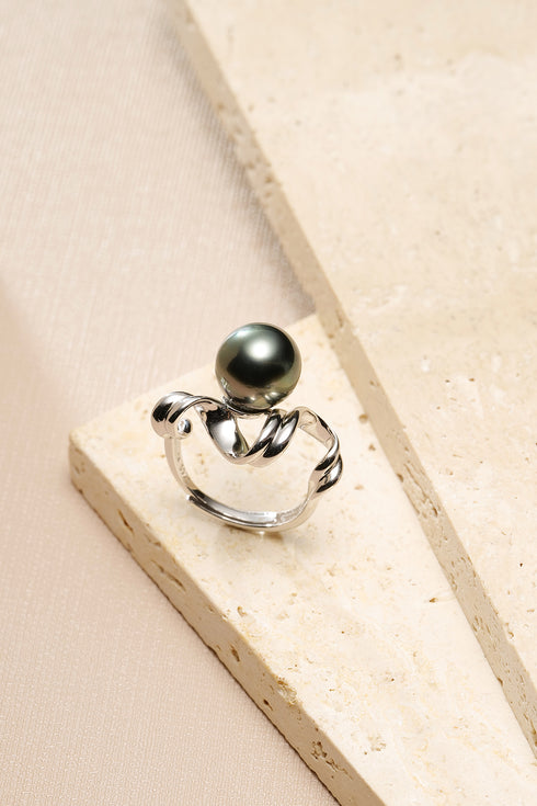 Tahitian Black Pearl Yuna Ring - Rings made with hand-selected pearls from House of Pearls