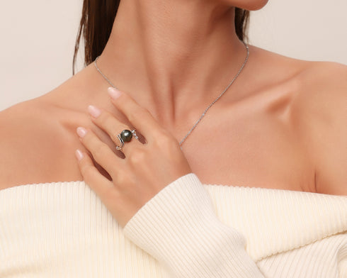 Tahitian Black Pearl Yuna Ring
