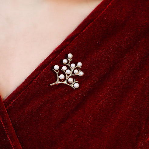 Tree of Happiness Pearl Brooch/Pendant - Necklaces made with hand-selected pearls from House of Pearls