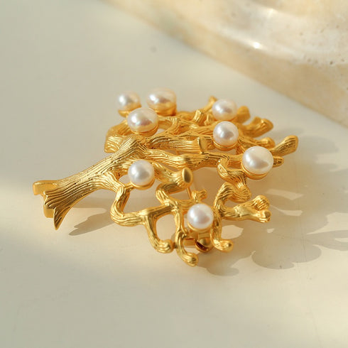 Tree of Life Vintage Pearl Brooch - Brooch made with hand-selected pearls from House of Pearls