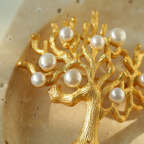 Tree of Life Vintage Pearl Brooch - Brooch made with hand-selected pearls from House of Pearls