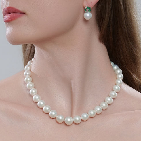 11-13mm Edison White Freshwater Pearl Strand Necklace