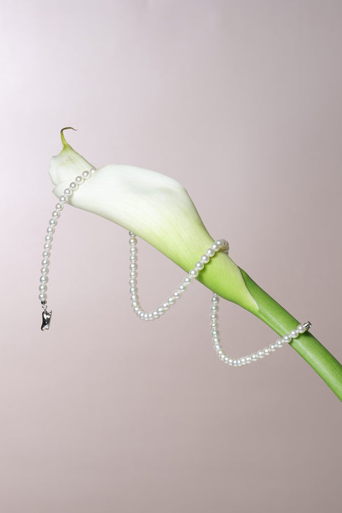 Akoya Pearl Strand Necklace, AAA grade 5.5–6mm white pearls, House Of Pearls HB.
