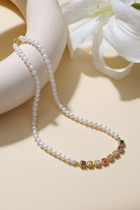 Freshwater Pearl Rainbow Crystal Jewelry Set - Sets made with hand-selected pearls from House of Pearls