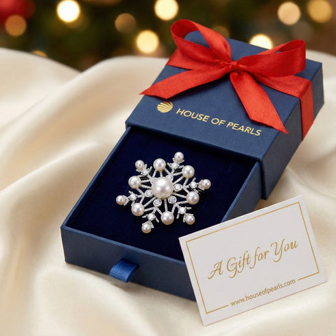 Festive Freshwater Pearl Brooch Collection