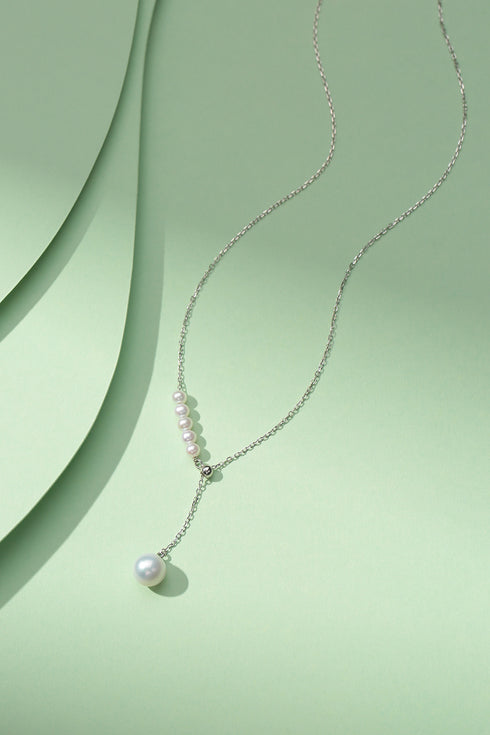 Y Shape Pearl Pendant Necklace - Necklaces made with hand-selected pearls from House of Pearls