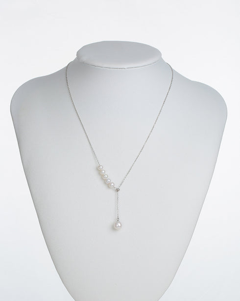 Y Shape Pearl Pendant Necklace - Necklaces made with hand-selected pearls from House of Pearls