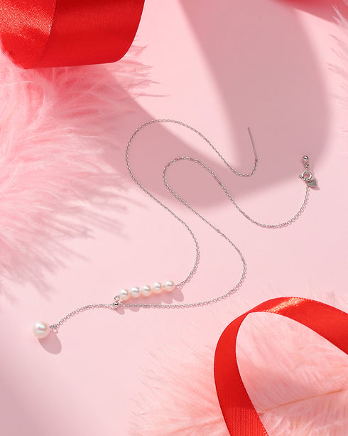 Y Shape Pearl Pendant Necklace - Necklaces made with hand-selected pearls from House of Pearls