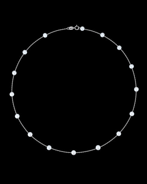 3–4mm Starry Freshwater Pearl Silver Necklace
