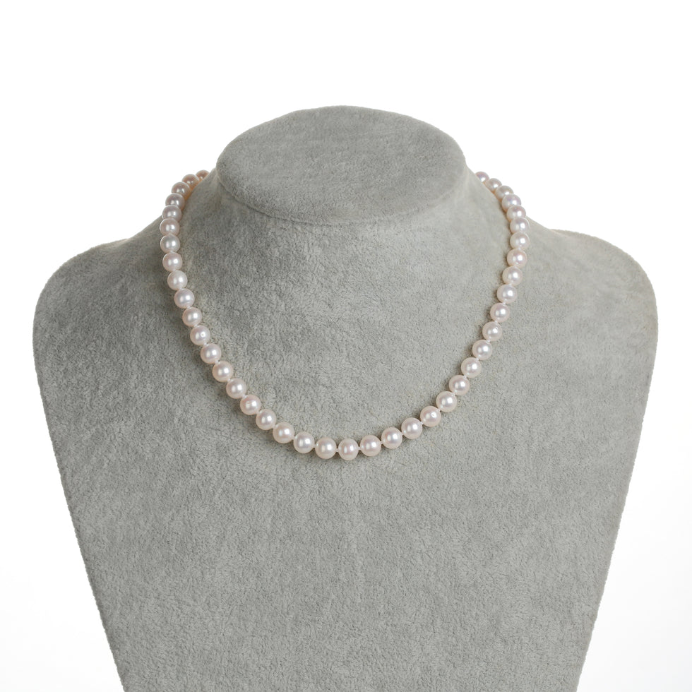 Home Classic 6–7mm White Freshwater Pearl Strand Necklace – AAA/AAAA ...