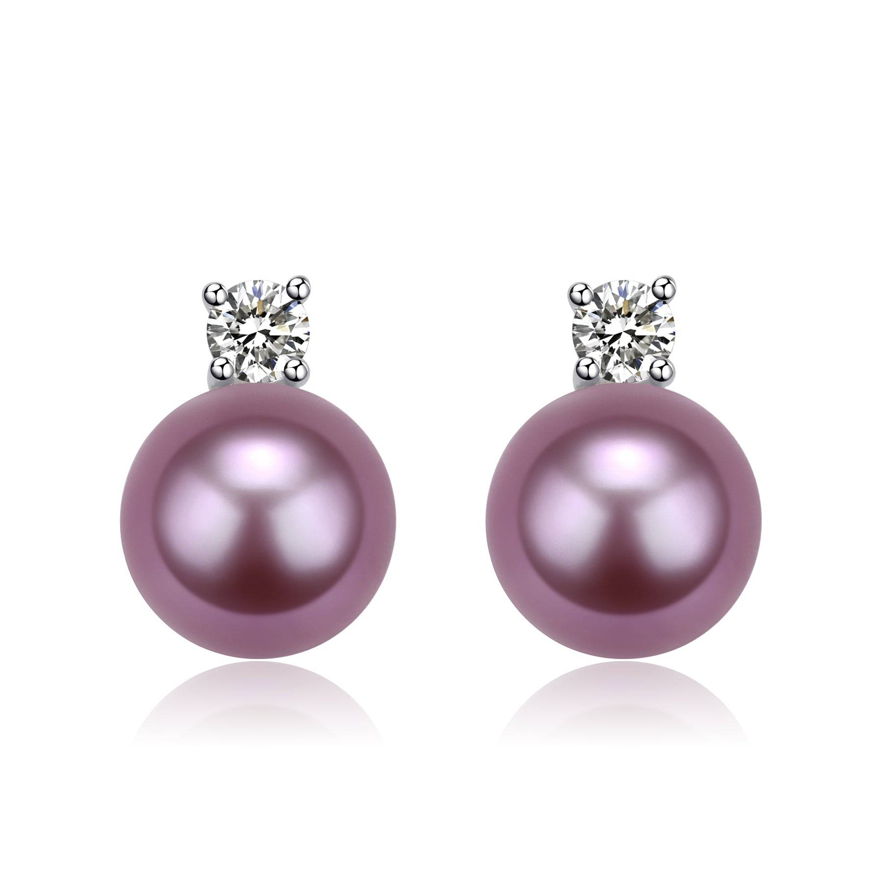 Sterling 14mm 15mm 16mm Pink Pearl Stud earrings • Purple Pearl cheapest Stud earrings • Large Pearl Studs • Pearl Statement Earrings