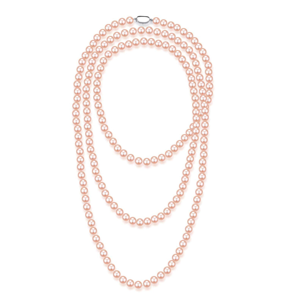 52-inch Pink Freshwater Pearl Rope Strand - AAA Grade | House Of Pearls