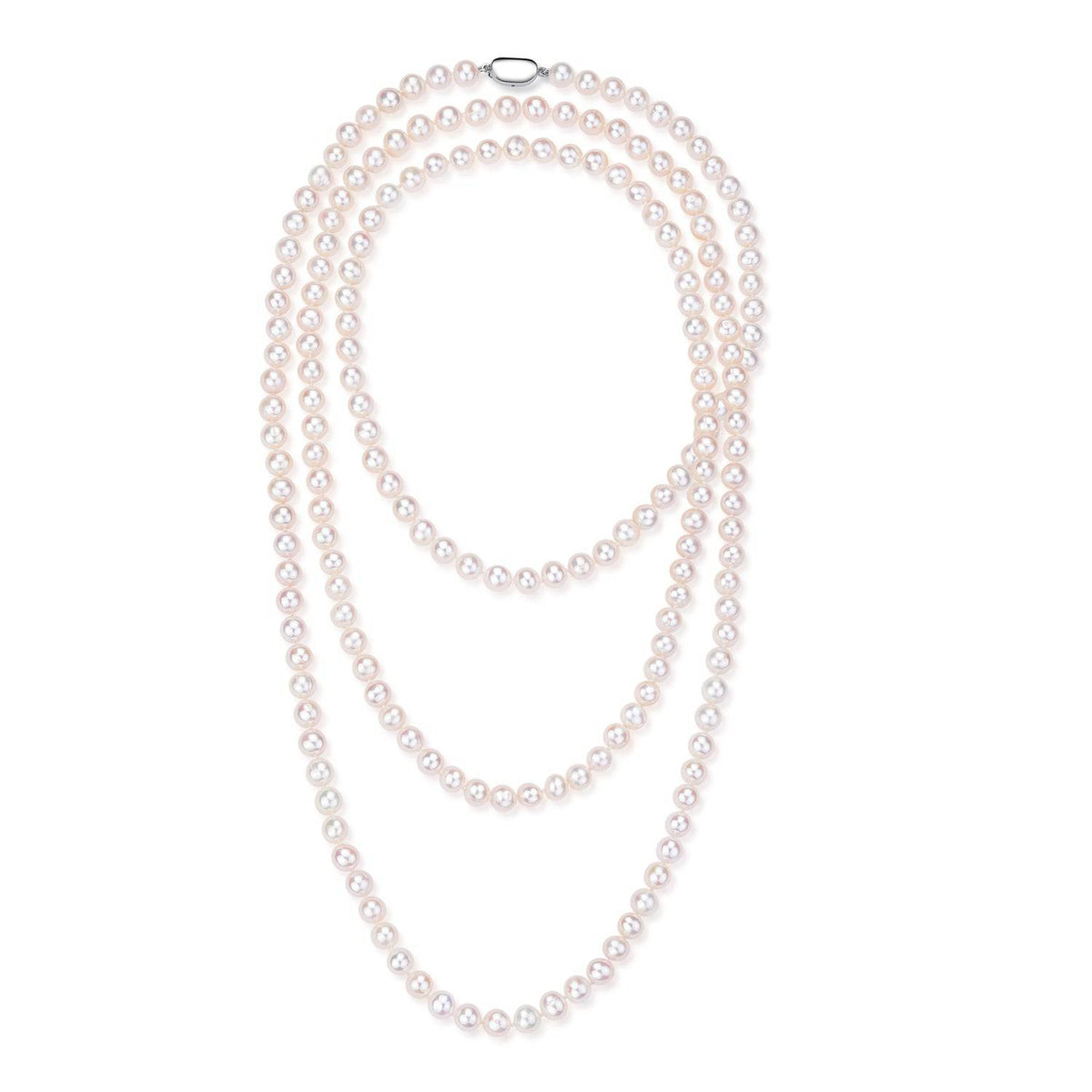 Pearly White Rope necklaces-52-inch-white-freshwater-pearl-rope-strand-aaa-grade-house-of ...