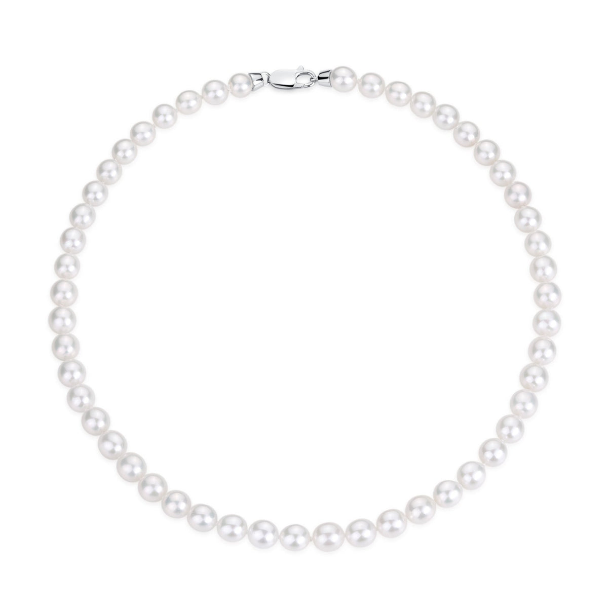 8-9mm AAA Chinese White Akoya Cultured Pearl Necklace US | House Of Pearls