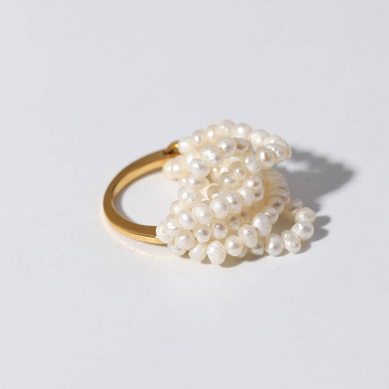 Multi-Layered Freshwater Pearl Cluster Ring House Of Pearls